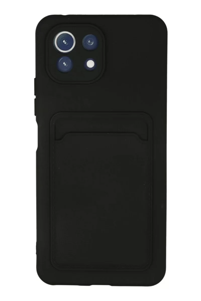 Xiaomi Mi 11 Kılıf Kelvin Kartvizitli Silikon - Siyah