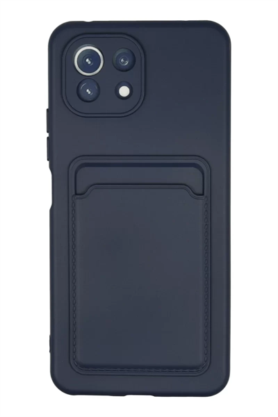 Xiaomi Mi 11 Kılıf Kelvin Kartvizitli Silikon - Lacivert