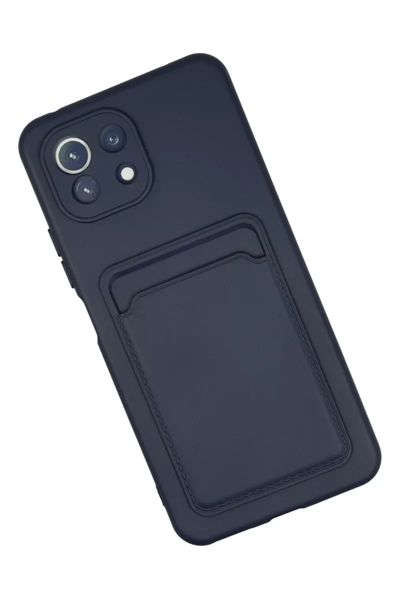 Xiaomi Mi 11 Kılıf Kelvin Kartvizitli Silikon - Lacivert