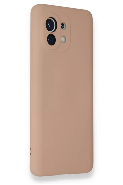 Xiaomi Mi 11 Kılıf Nano içi Kadife Silikon - Pudra