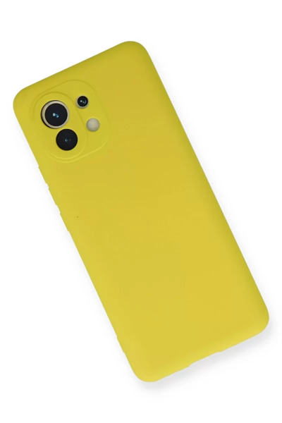 Xiaomi Mi 11 Kılıf Nano içi Kadife Silikon - Sarı