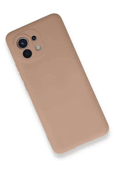 Xiaomi Mi 11 Kılıf Nano içi Kadife Silikon - Pudra