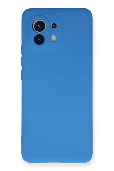 Xiaomi Mi 11 Kılıf Nano içi Kadife Silikon - Mavi