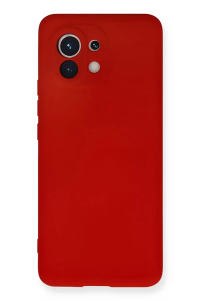 Xiaomi Mi 11 Kılıf Nano içi Kadife Silikon - Kırmızı