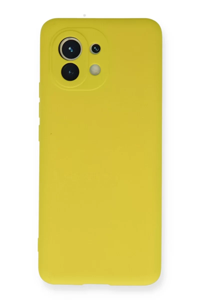 Xiaomi Mi 11 Kılıf Nano içi Kadife Silikon - Sarı