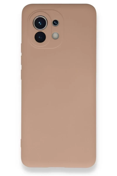 Xiaomi Mi 11 Kılıf Nano içi Kadife Silikon - Pudra
