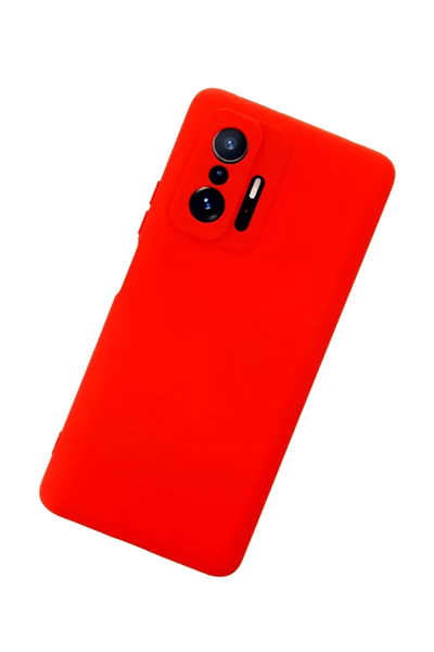 Xiaomi Mi 11T Pro Kılıf Nano içi Kadife Silikon - Kırmızı