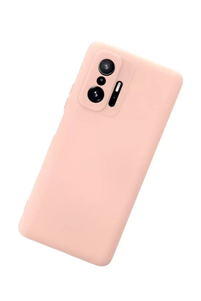 Xiaomi Mi 11T Pro Kılıf Nano içi Kadife Silikon - Pudra