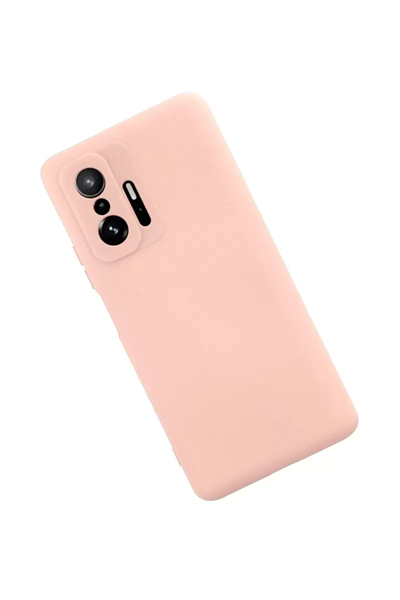 Xiaomi Mi 11T Pro Kılıf Nano içi Kadife Silikon - Pudra