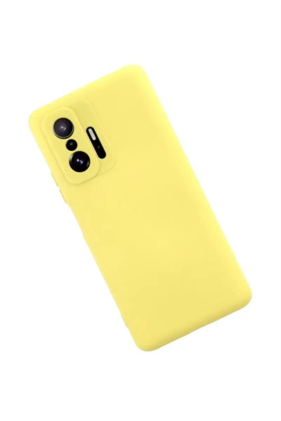 Xiaomi Mi 11T Pro Kılıf Nano içi Kadife Silikon - Sarı