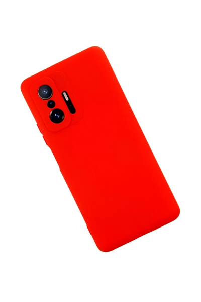 Xiaomi Mi 11T Pro Kılıf Nano içi Kadife Silikon - Kırmızı