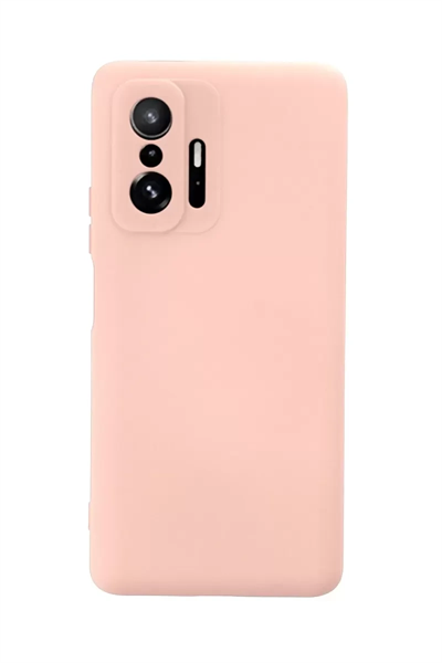 Xiaomi Mi 11T Pro Kılıf Nano içi Kadife Silikon - Pudra