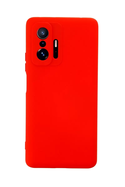 Xiaomi Mi 11T Pro Kılıf Nano içi Kadife Silikon - Kırmızı