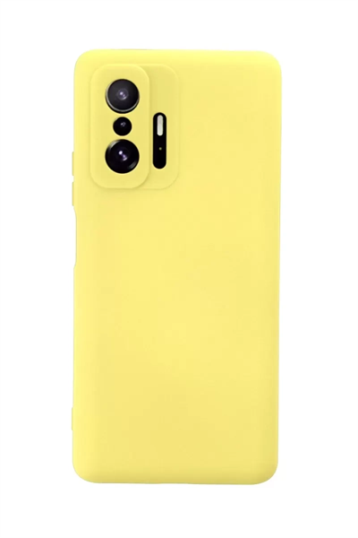 Xiaomi Mi 11T Pro Kılıf Nano içi Kadife Silikon - Sarı