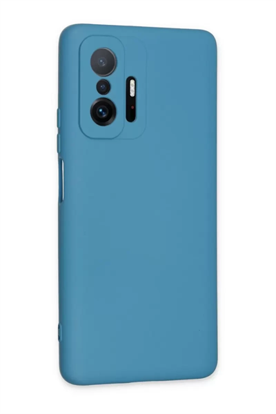 Xiaomi Mi 11T Pro Kılıf Nano içi Kadife Silikon - Mavi