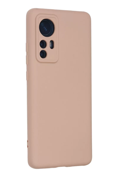 Xiaomi Mi 12 Kılıf Nano içi Kadife Silikon - Pudra