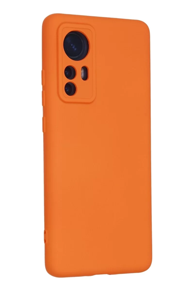Xiaomi Mi 12 Kılıf Nano içi Kadife Silikon - Turuncu
