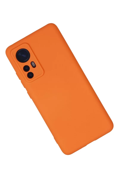 Xiaomi Mi 12 Kılıf Nano içi Kadife Silikon - Turuncu