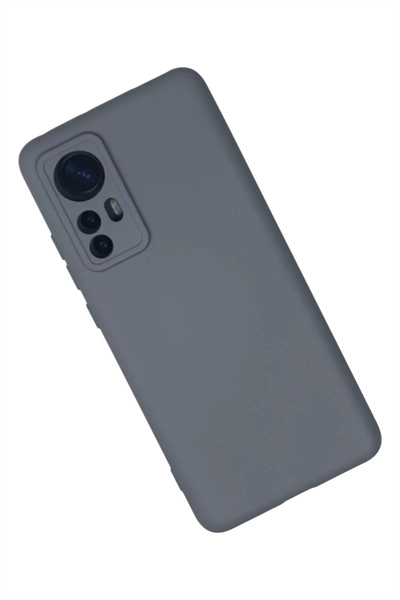Xiaomi Mi 12 Kılıf Nano içi Kadife Silikon - Gri