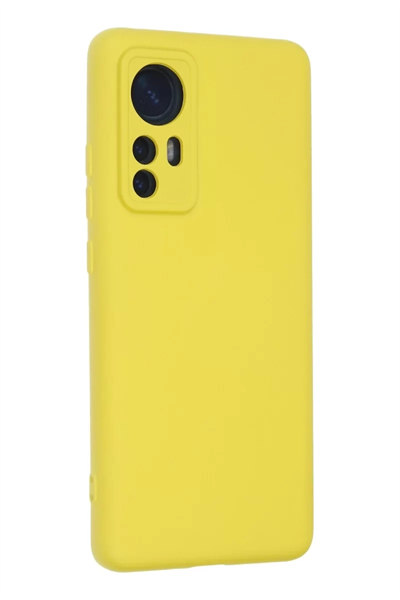 Xiaomi Mi 12 Kılıf Nano içi Kadife Silikon - Sarı