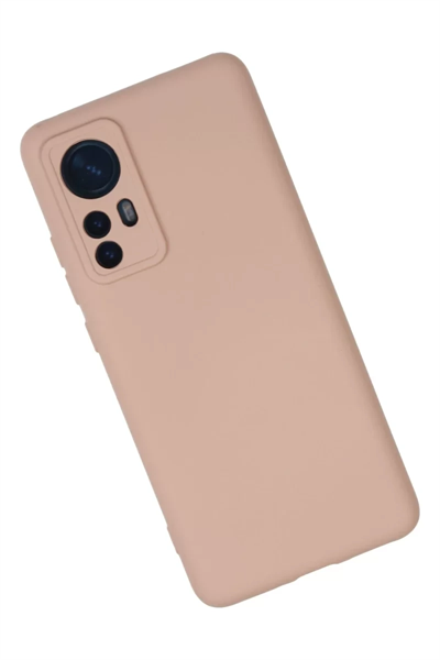 Xiaomi Mi 12 Kılıf Nano içi Kadife Silikon - Pudra