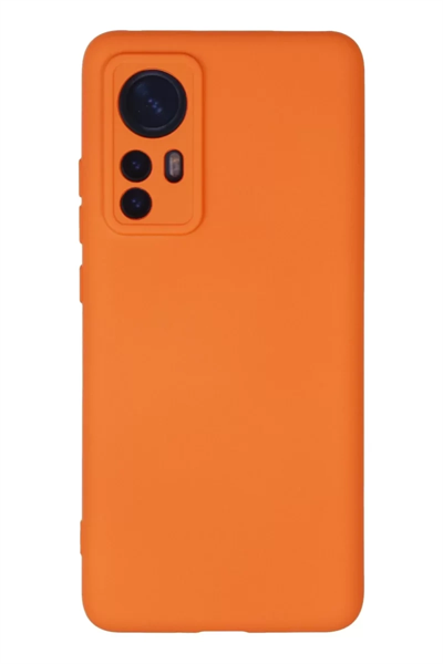 Xiaomi Mi 12 Kılıf Nano içi Kadife Silikon - Turuncu