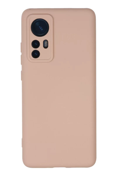Xiaomi Mi 12 Kılıf Nano içi Kadife Silikon - Pudra