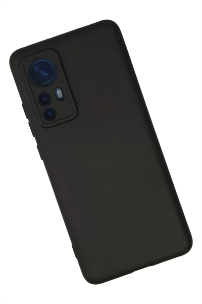 Xiaomi Mi 12 Kılıf Nano içi Kadife Silikon - Siyah