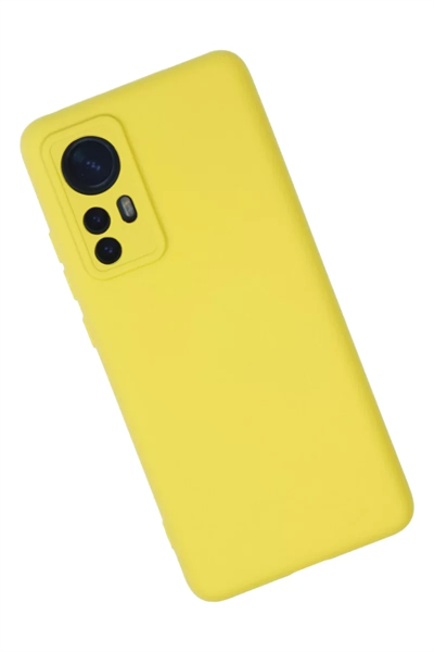 Xiaomi Mi 12 Kılıf Nano içi Kadife Silikon - Sarı