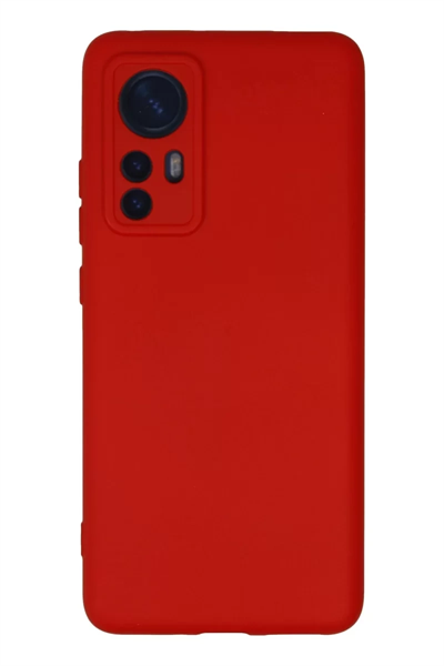 Xiaomi Mi 12 Kılıf Nano içi Kadife Silikon - Kırmızı
