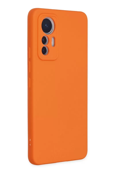 Xiaomi Mi 12 Lite Kılıf Nano içi Kadife Silikon - Turuncu