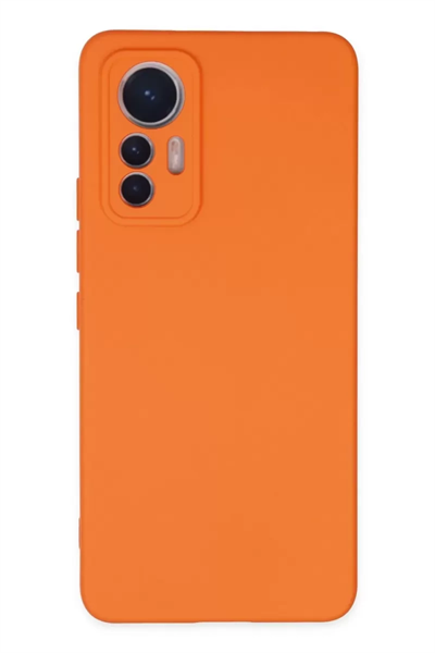 Xiaomi Mi 12 Lite Kılıf Nano içi Kadife Silikon - Turuncu