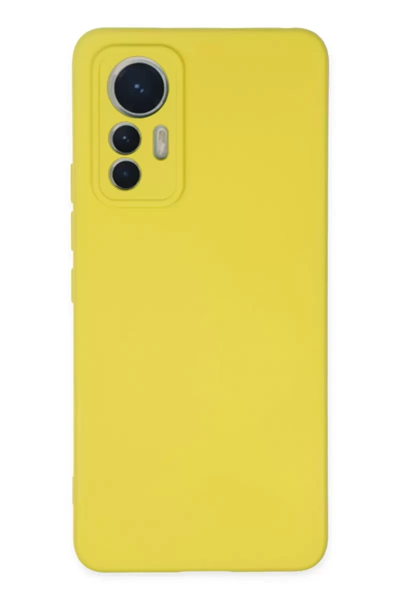 Xiaomi Mi 12 Lite Kılıf Nano içi Kadife Silikon - Sarı