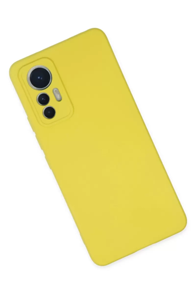 Xiaomi Mi 12 Lite Kılıf Nano içi Kadife Silikon - Sarı