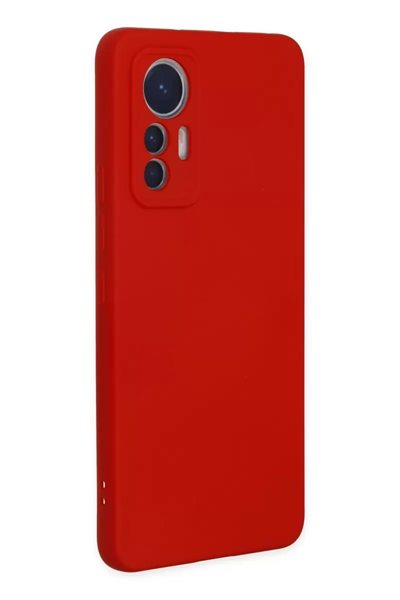 Xiaomi Mi 12 Lite Kılıf Nano içi Kadife Silikon - Kırmızı