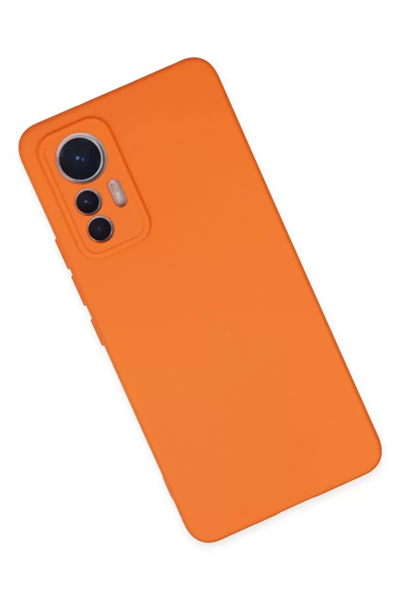 Xiaomi Mi 12 Lite Kılıf Nano içi Kadife Silikon - Turuncu
