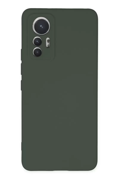 Xiaomi Mi 12 Lite Kılıf Nano içi Kadife Silikon - Koyu Yeşil