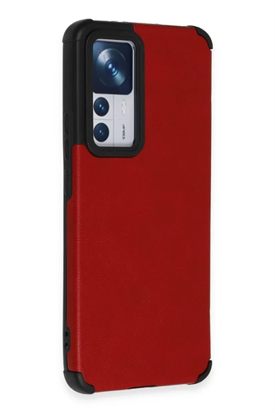 Xiaomi Mi 12T Kılıf Loop Deri Silikon - Kırmızı