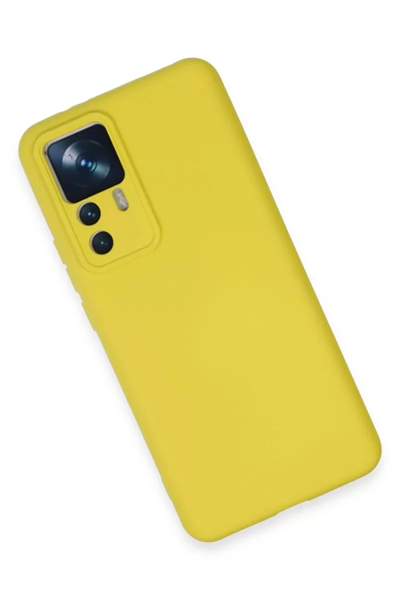 Xiaomi Mi 12T Pro Kılıf Nano içi Kadife Silikon - Sarı