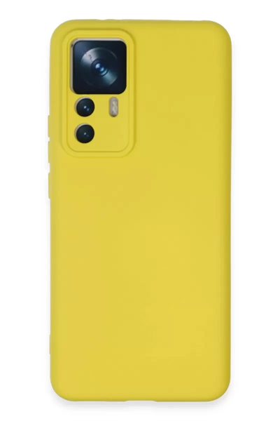 Xiaomi Mi 12T Pro Kılıf Nano içi Kadife Silikon - Sarı