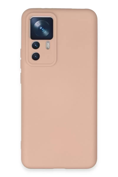 Xiaomi Mi 12T Pro Kılıf Nano içi Kadife Silikon - Pudra