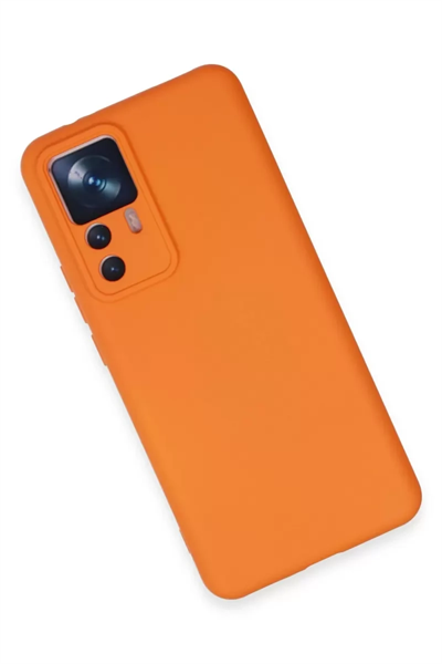 Xiaomi Mi 12T Pro Kılıf Nano içi Kadife Silikon - Turuncu