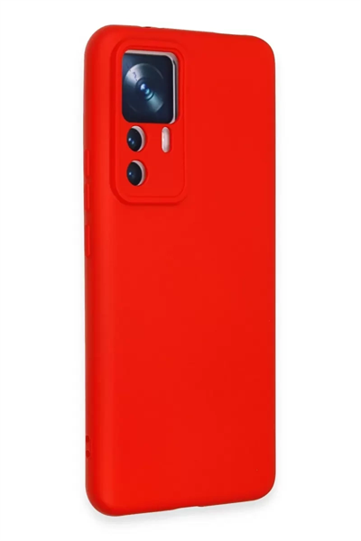 Xiaomi Mi 12T Pro Kılıf Nano içi Kadife Silikon - Kırmızı