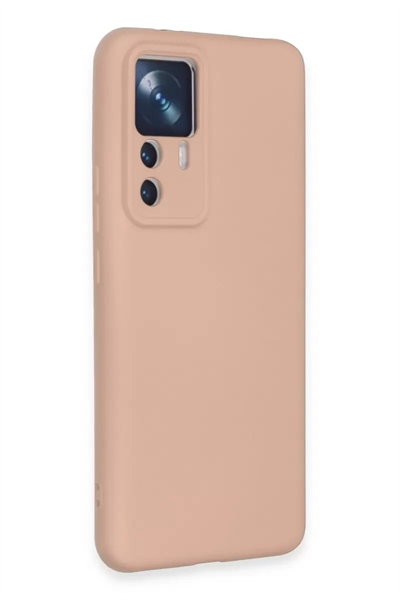 Xiaomi Mi 12T Pro Kılıf Nano içi Kadife Silikon - Pudra