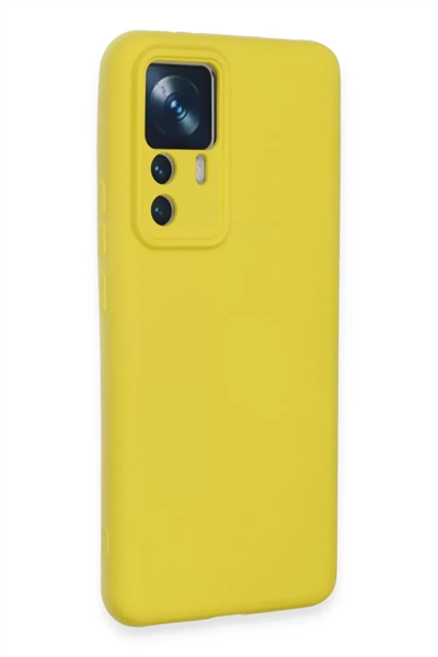 Xiaomi Mi 12T Pro Kılıf Nano içi Kadife Silikon - Sarı