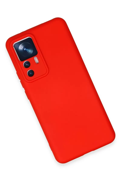 Xiaomi Mi 12T Pro Kılıf Nano içi Kadife Silikon - Kırmızı
