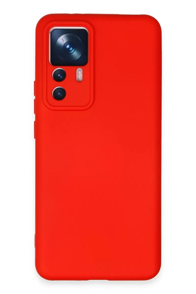 Xiaomi Mi 12T Pro Kılıf Nano içi Kadife Silikon - Kırmızı