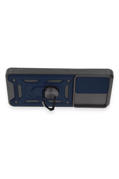 Xiaomi Mi 12T Pro Kılıf Pars Lens Yüzüklü Silikon - Lacivert