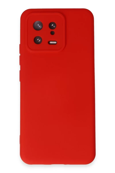 Xiaomi Mi 13 Kılıf Nano içi Kadife Silikon - Kırmızı