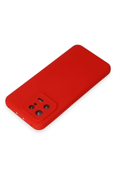 Xiaomi Mi 13 Kılıf Nano içi Kadife Silikon - Kırmızı